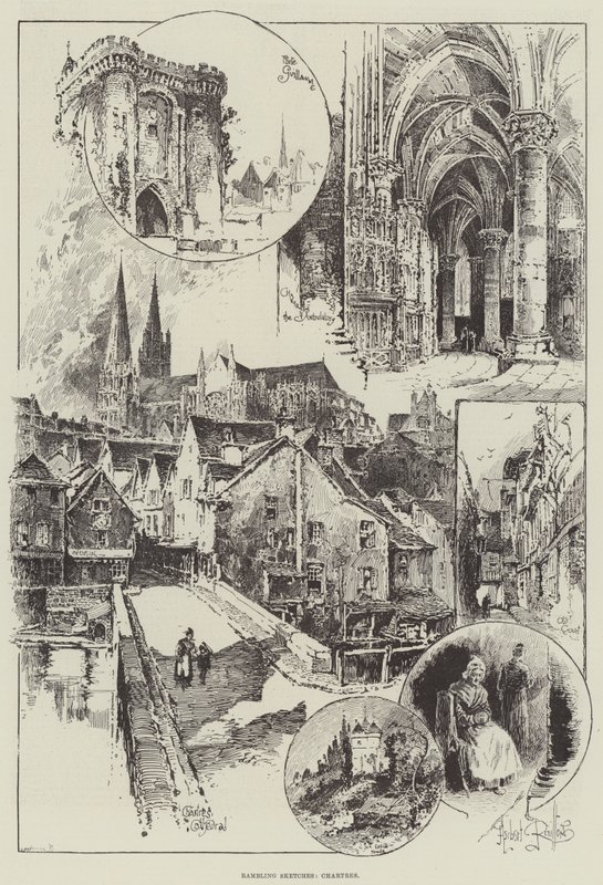 Wędrujące szkice, Chartres autorstwa Herbert Railton