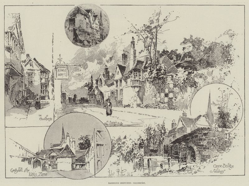 Wędrujące szkice, Salisbury autorstwa Herbert Railton