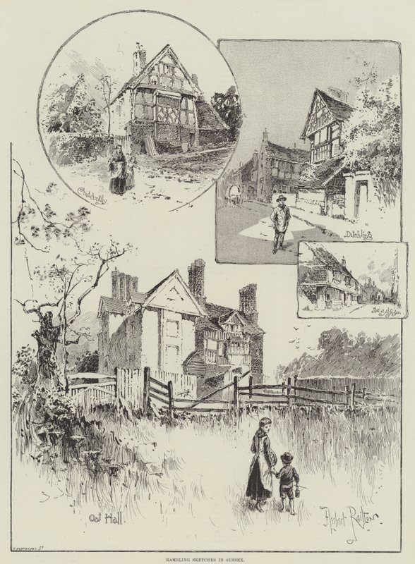 Wędrujące szkice w Sussex autorstwa Herbert Railton