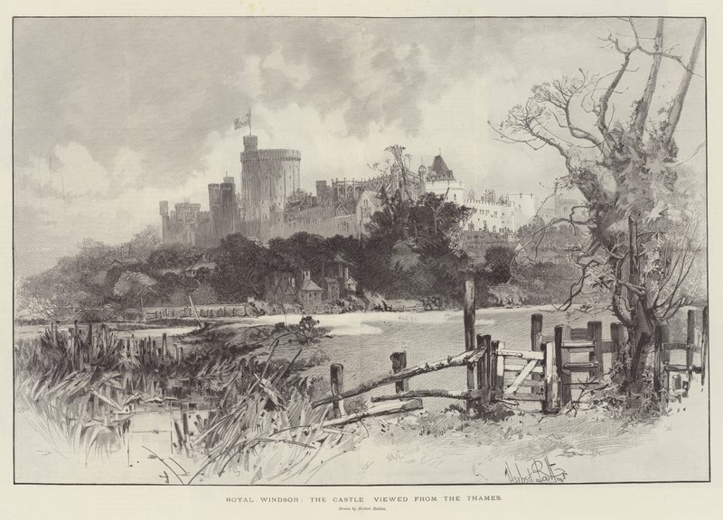 Royal Windsor, zamek widziany z Tamizy autorstwa Herbert Railton