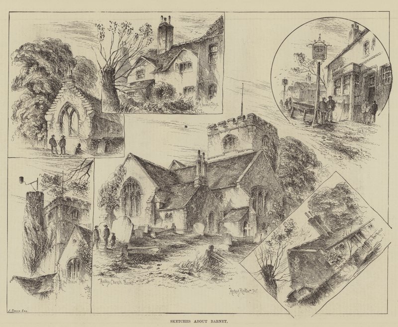 Szkice o Barnecie autorstwa Herbert Railton