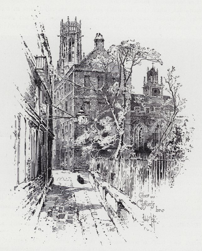 Narożnik w Karczmie Clifforda (grafika) autorstwa Herbert (after) Railton