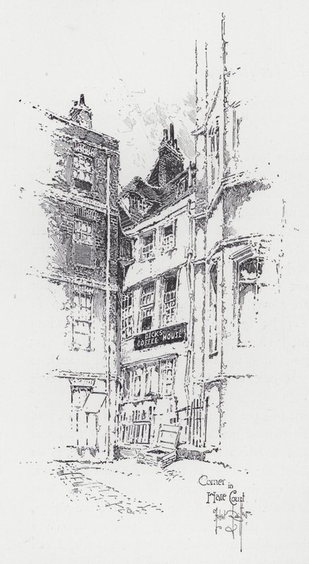 Narożnik w Hare Court (grawerunek) autorstwa Herbert (after) Railton
