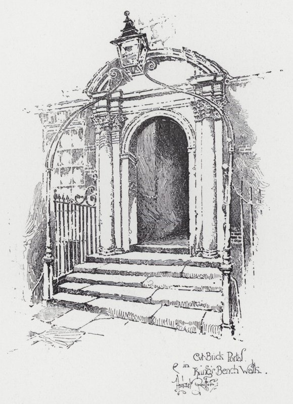 Portal cięty z cegły w King