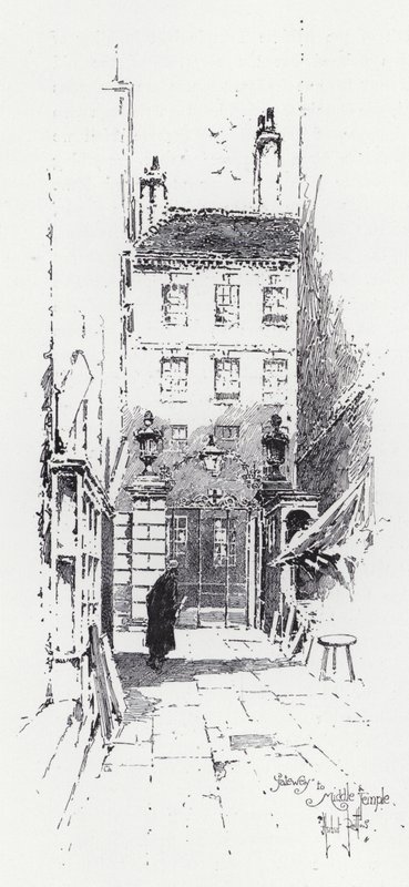 Brama do środkowej świątyni (rycina) autorstwa Herbert (after) Railton