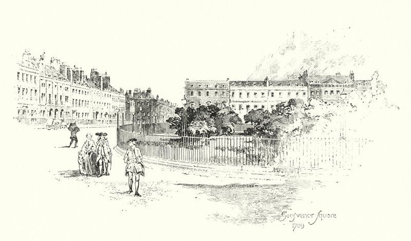 Grosvenor Square, Londyn autorstwa Herbert (after) Railton