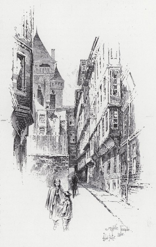 Środkowa aleja świątynna (grawerowanie) autorstwa Herbert (after) Railton