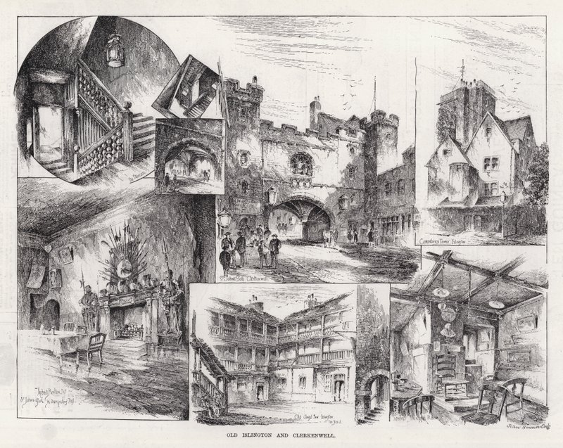 Stary Islington i Clerkenwell (grafika) autorstwa Herbert (after) Railton