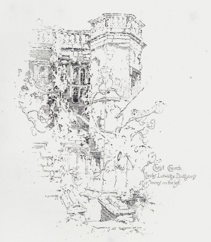 Pokój angielskiego autora Charlesa Lutwidge Dodgsona (Lewis Carroll), Christ Church College, Oxford (lit.) autorstwa Herbert (after) Railton