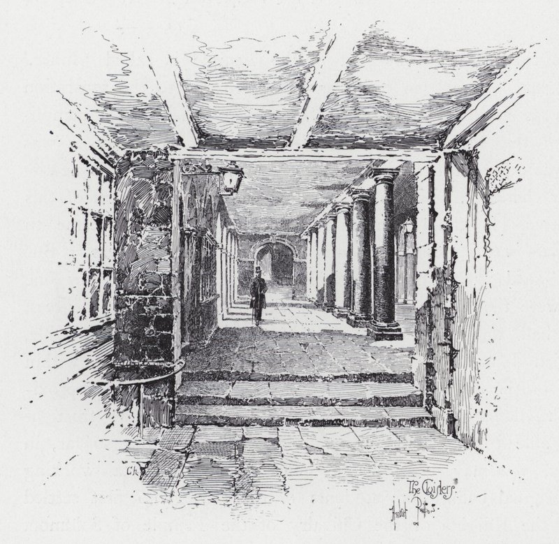 Krużganki (rycina) autorstwa Herbert (after) Railton
