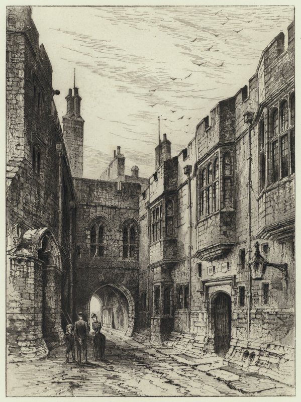 Brama Normanów (grawerowanie) autorstwa Herbert (after) Railton
