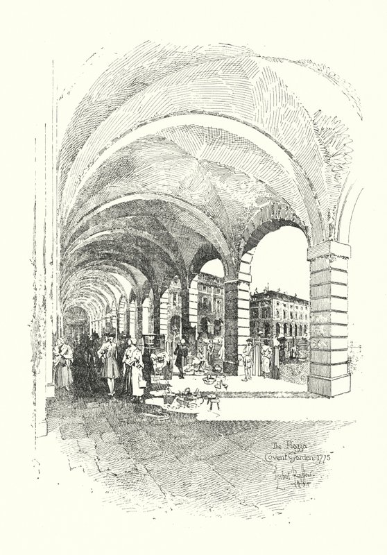 Piazza, Covent Garden, Londyn autorstwa Herbert (after) Railton