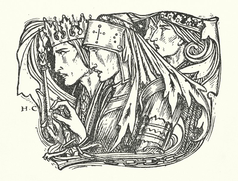 La Belle Dame Sans Merci (grawerunek) autorstwa Herbert Cole