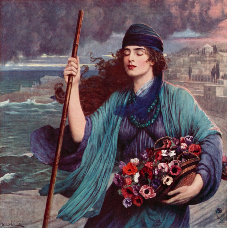 Nydia, niewidoma dziewczyna z Pompejów autorstwa Herbert Gustave after Schmalz