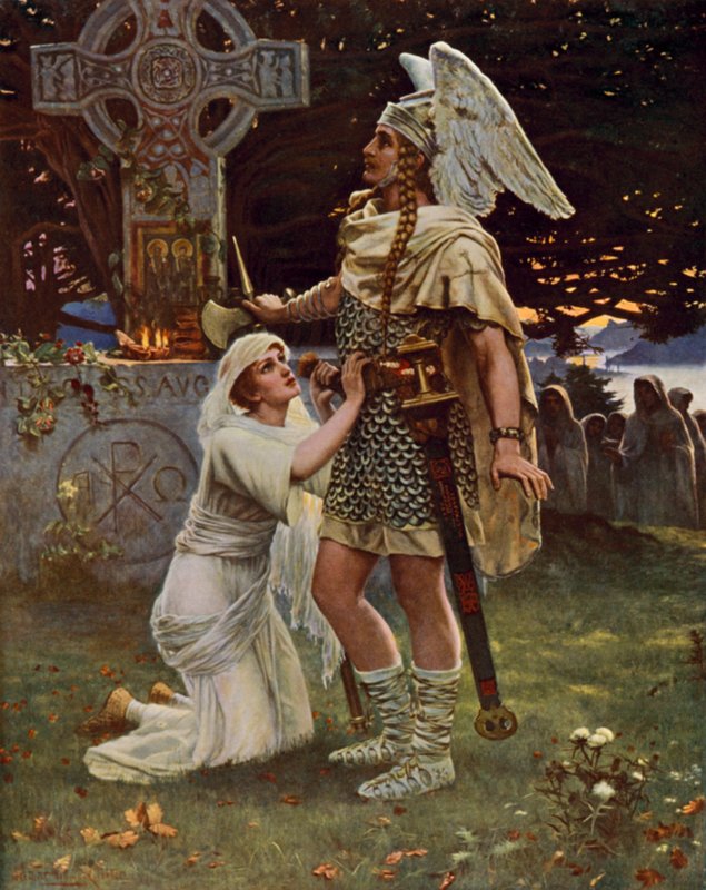 Sir Galahad autorstwa Herbert Gustave after Schmalz