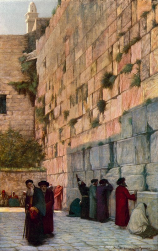 Ściana Lamentacji, Jerozolima autorstwa Herbert Gustave after Schmalz