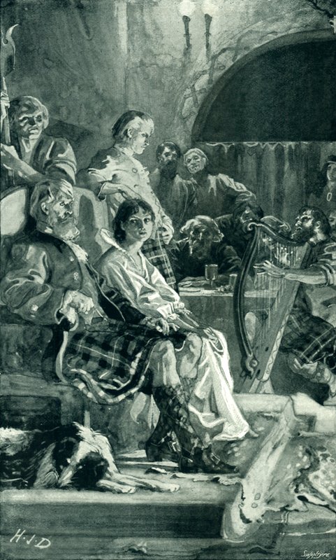 Scena w sali wodza góralskiego w XVII wieku autorstwa Herbert James Draper