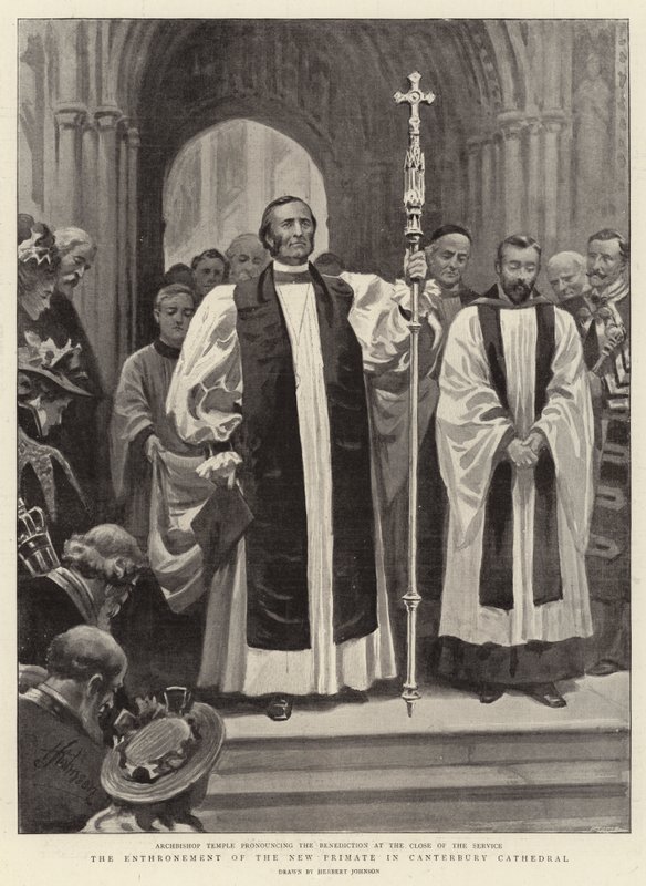 Intronizacja nowego prymasa w katedrze w Canterbury autorstwa Herbert Johnson