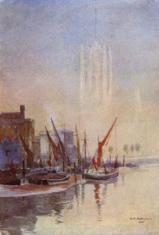 Jesienny poranek, Millbank (kolor lito) autorstwa Herbert Menzies (after) Marshall