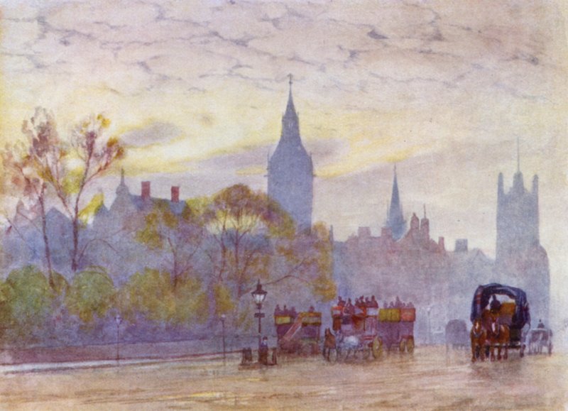 Poranek w Whitehall (kolor lito) autorstwa Herbert Menzies (after) Marshall