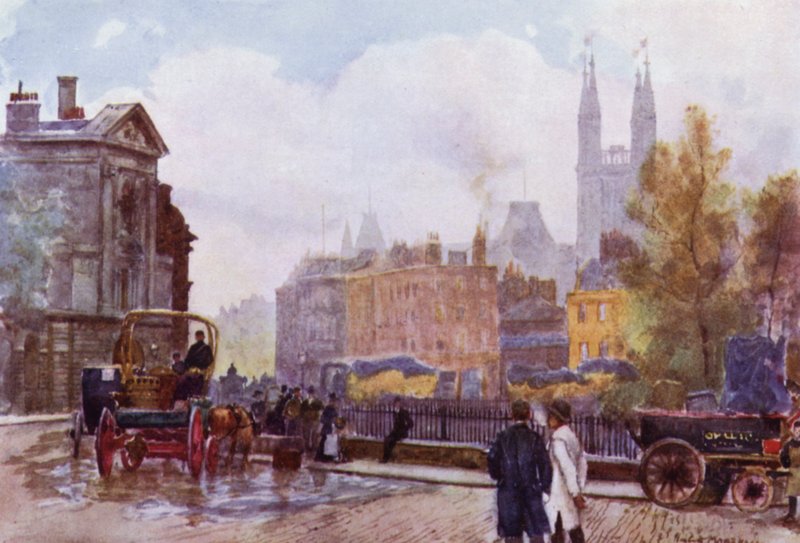 Plac Św. Bartłomieja (kolor lito) autorstwa Herbert Menzies (after) Marshall