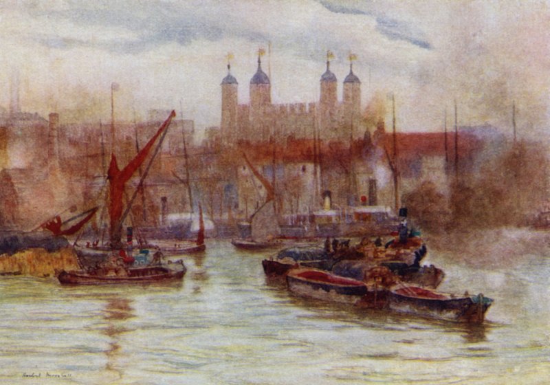Tower of London (kolor lito) autorstwa Herbert Menzies (after) Marshall