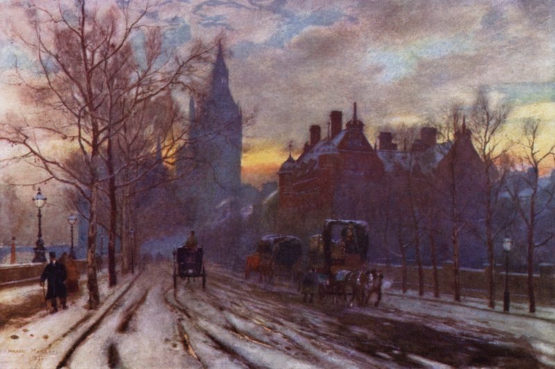 Nabrzeże Westminsterskie (kolor lito) autorstwa Herbert Menzies (after) Marshall