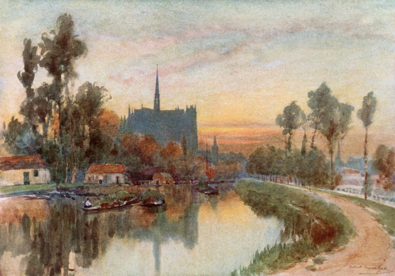 Wieczór nad Sommą w Amiens autorstwa Herbert Menzies Marshall