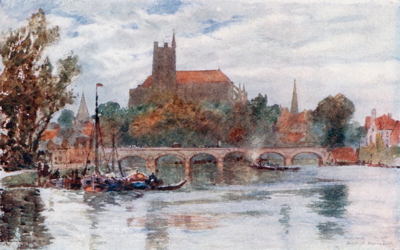 Most i Katedra, Auxerre autorstwa Herbert Menzies Marshall