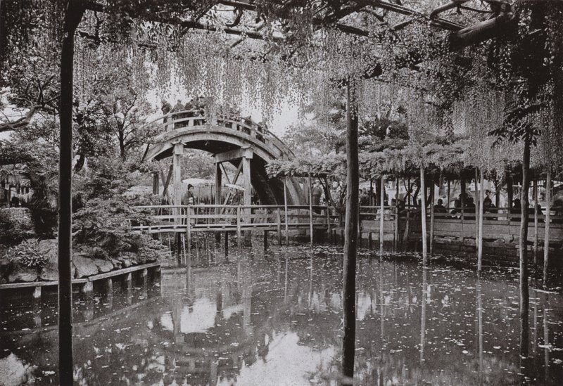 Kameido (zdjęcie czarno-białe) autorstwa Herbert Ponting