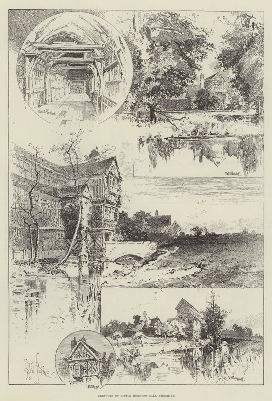 Szkice Little Moreton Hall, Cheshire autorstwa Herbert Railton