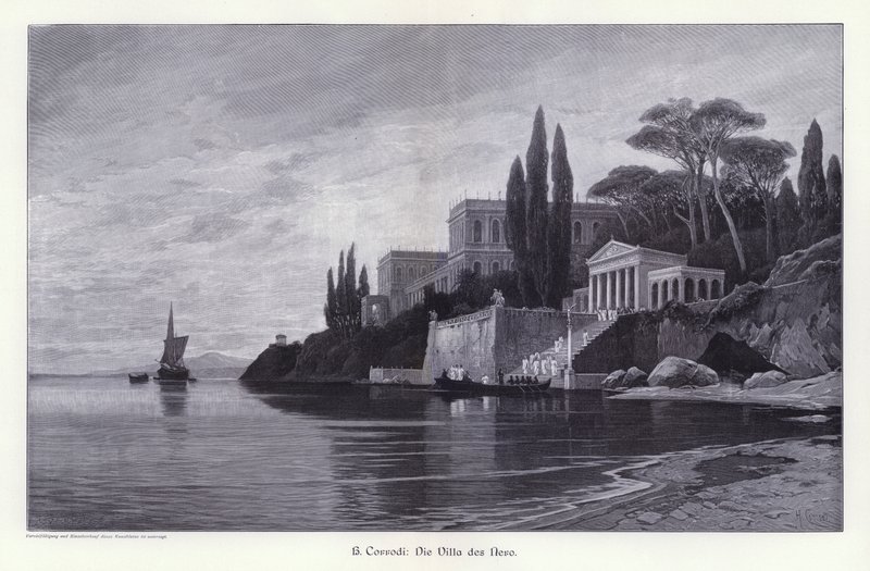 Willa Nerona (rycina) autorstwa Herman David Salomon Corrodi