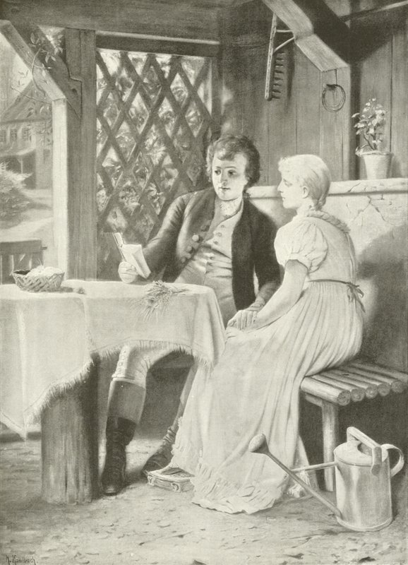 Goethe i Frederike (grawiura) autorstwa Hermann Kaulbach