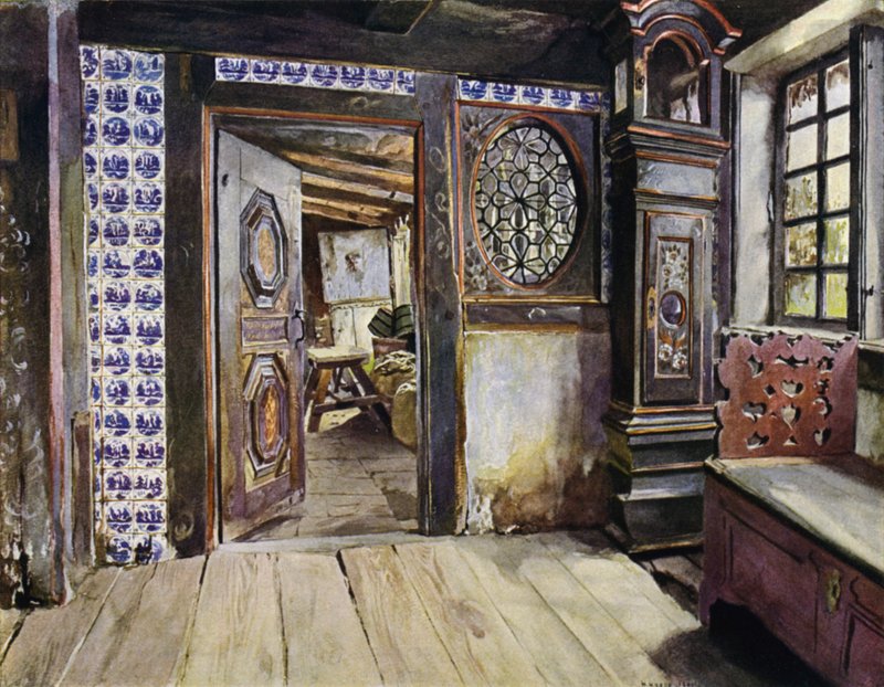 Hala w E Harden House w Neuengamme, niedaleko Hamburga autorstwa Hermann Haase