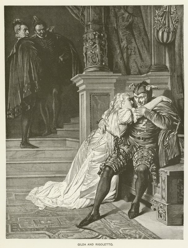 Gilda i Rigoletto autorstwa Hermann Kaulbach