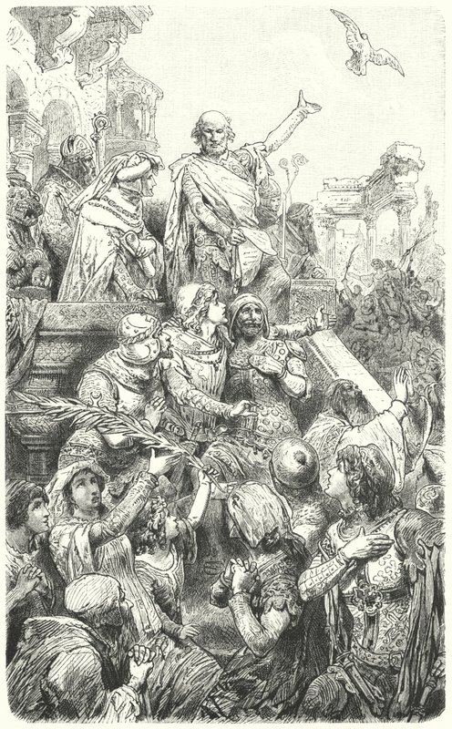 Cola di Rienzo nadaje mieszkańcom Rzymu nową konstytucję, 1347 autorstwa Hermann Vogel