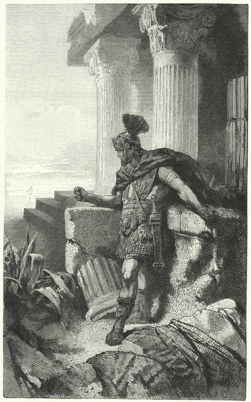 Gajusz Mariusz na wygnaniu wśród ruin Kartaginy autorstwa Hermann Vogel