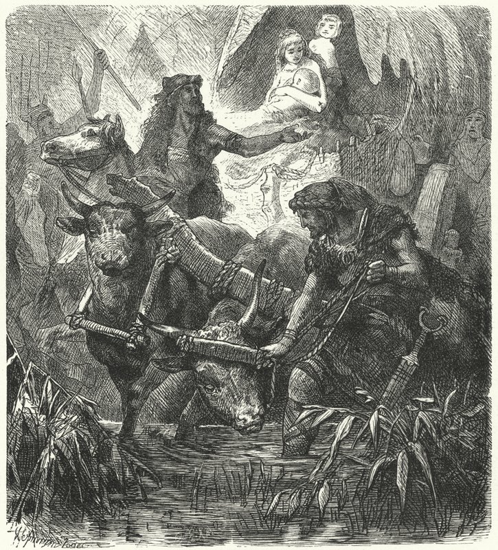 Migracja starożytnych Aryjczyków w Indiach autorstwa Hermann Vogel