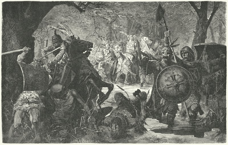 Krucjata Ottokar II z Czech przeciwko pogańskim Prusom, 1255 autorstwa Hermann Vogel