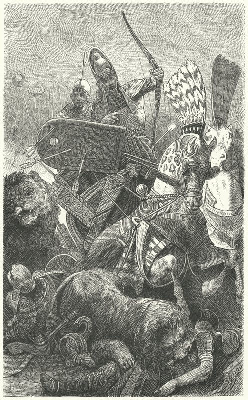 Ramzes Wielki w bitwie pod Kadesz, 1274 pne autorstwa Hermann Vogel