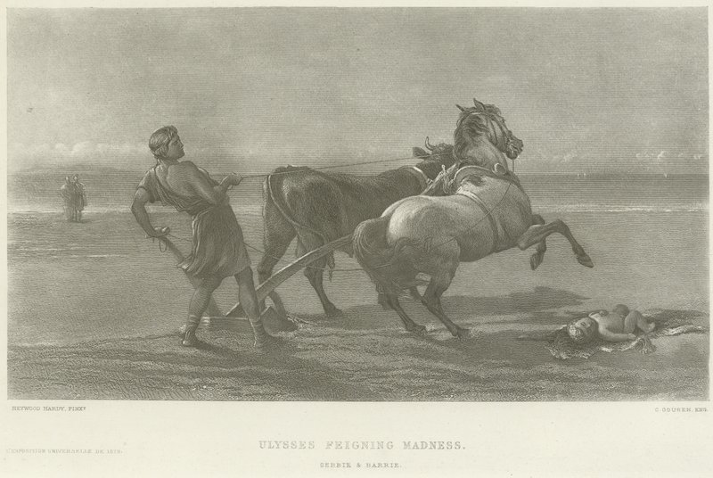 Ulisses udaje szaleństwo (wklęsłodruk) autorstwa Heywood Hardy