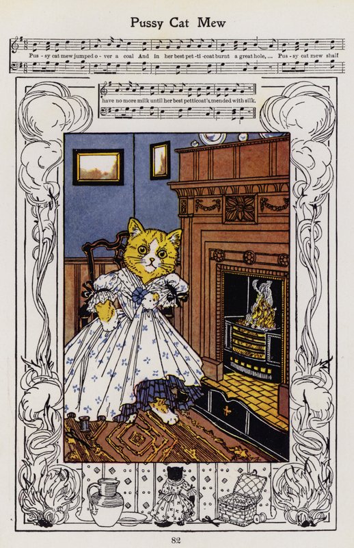 Pussy Cat Mew (kolor lito) autorstwa Hilda Broughton
