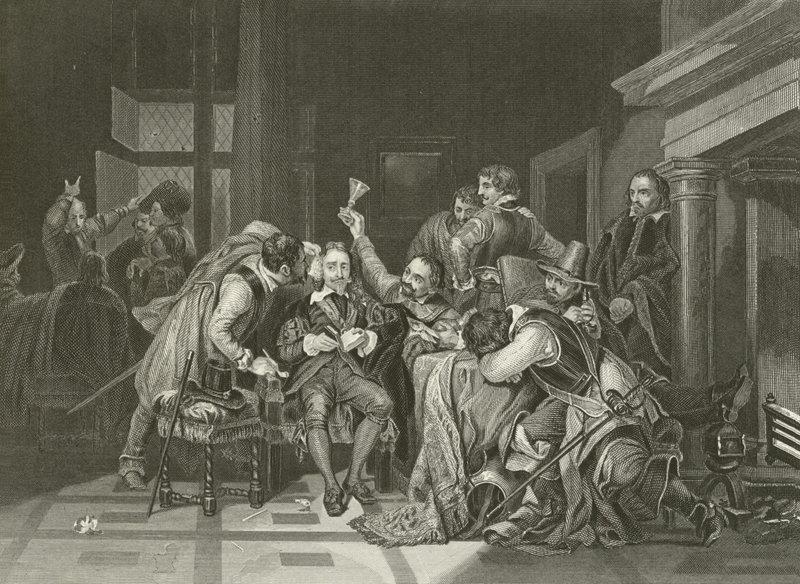Karol I w wartowni autorstwa Hippolyte Delaroche