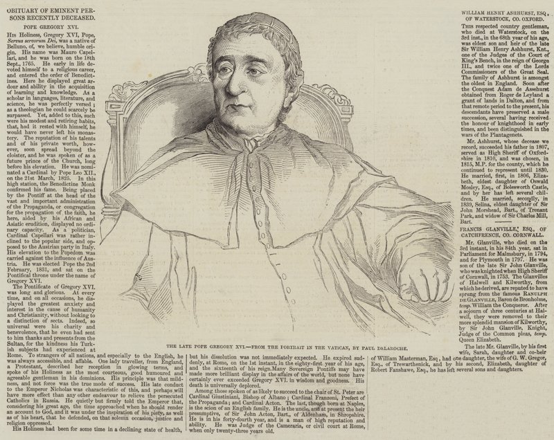 Nekrolog wybitnych osobistości, które niedawno zmarły autorstwa Hippolyte Delaroche