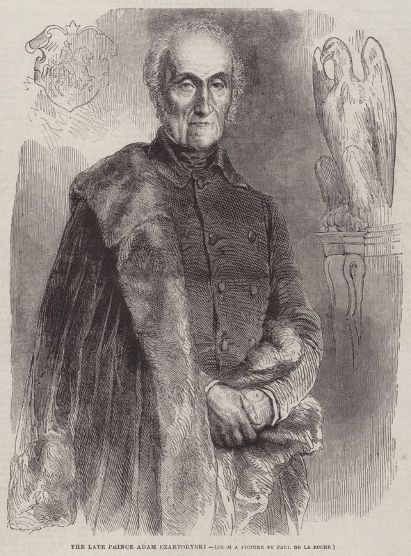 Nieżyjący książę Adam Czartoryski autorstwa Hippolyte Delaroche