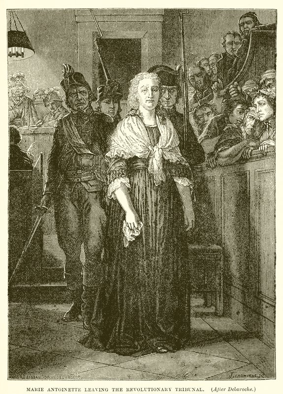 Maria Antonina opuszcza trybunał rewolucyjny autorstwa Hippolyte Delaroche