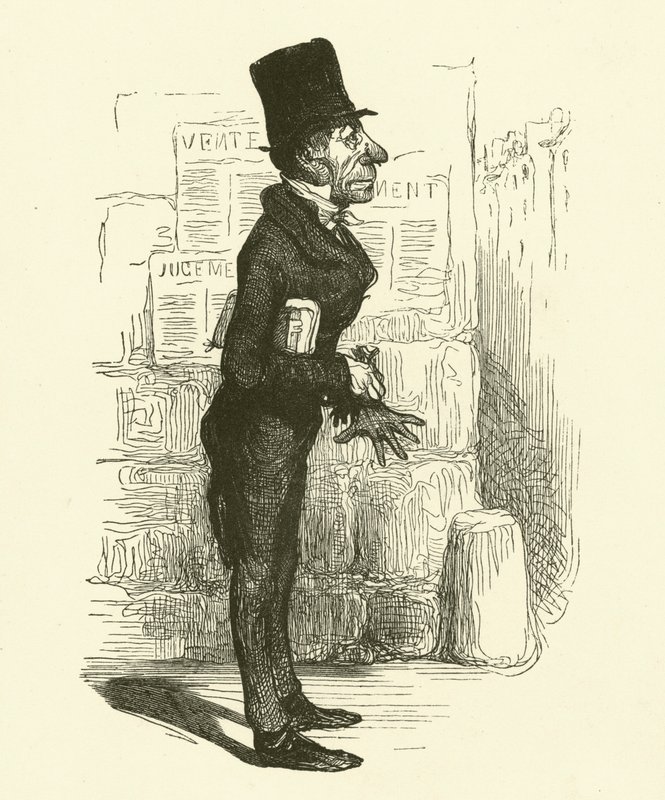 Mały Prawnik (Grawerowanie) autorstwa Honore (after) Daumier
