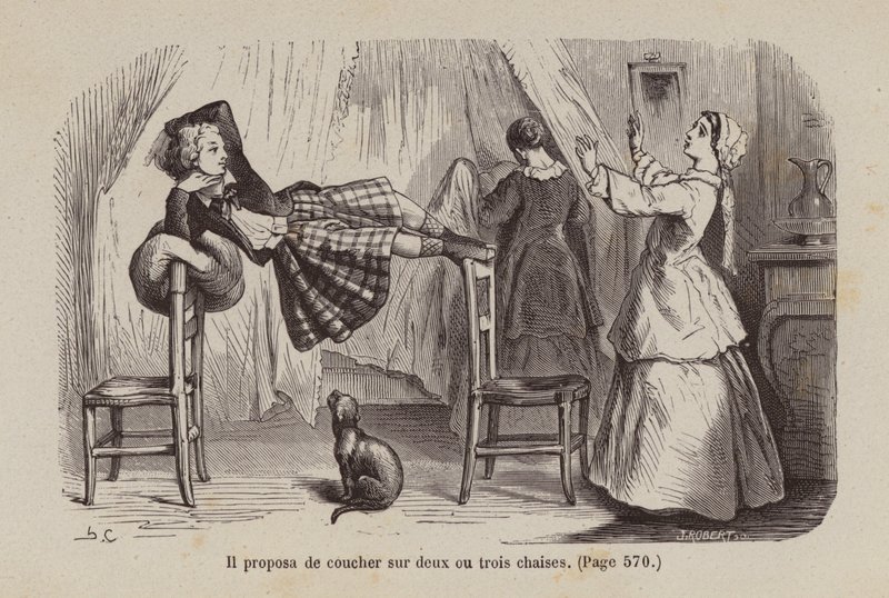 Ilustracja do Un Bon Petit Diable (grawerunek) autorstwa Horace (after) Castelli