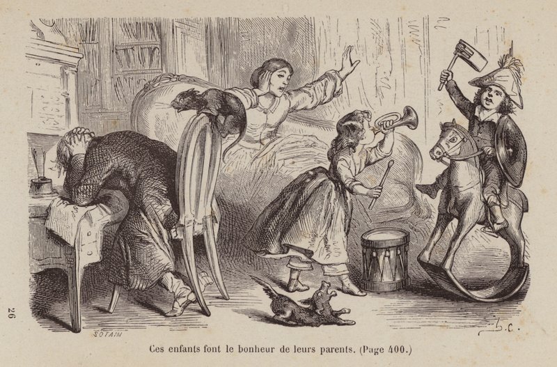 Ilustracja do Un Bon Petit Diable (grawerunek) autorstwa Horace (after) Castelli