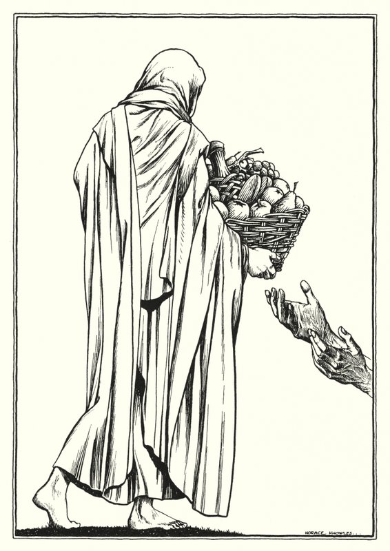 Ilustracja do Kazania na górze (grawerunek) autorstwa Horace J. Knowles